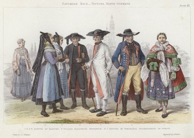 Kaukasisch Ras, Teutonen, Noord-Duitsers door J.L. (after) Williams