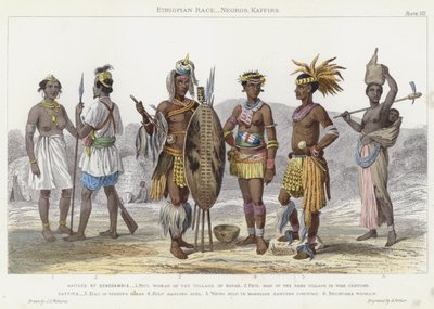 Ethiopisch ras, negers, Kaffers door J.L. (after) Williams