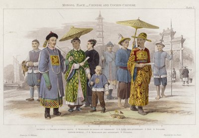 Mongoolse Ras, Chinees en Cochin-Chinees door J.L. (after) Williams