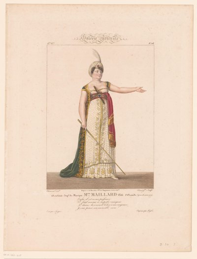 Portret van Marie-Thérèse Davoux in de rol van Armide door J.L. Benoist (II)