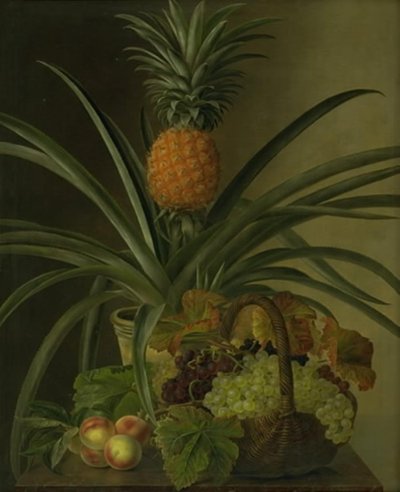 Een ananas en ander fruit door J.L. Jensen