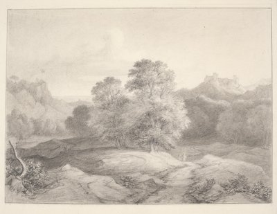 Landschap uit de omgeving van Rome door J.L. Lund