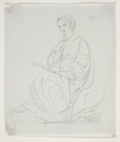 Studie voor "De drie nornen" door J.L. Lund