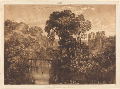 Berry Pomeroy Kasteel, gepubliceerd 1816 door Joseph Mallord William Turner