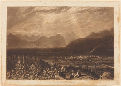 Keten van Alpen van Grenoble tot Chamberi door Joseph Mallord William Turner