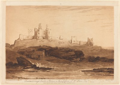 Kasteel Dunstanborough, gepubliceerd 1808 door Joseph Mallord William Turner