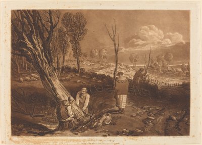 Heggen en greppelen, gepubliceerd 1812 door Joseph Mallord William Turner