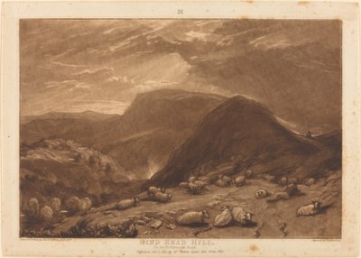 Hind Head Hill, gepubliceerd 1811 door Joseph Mallord William Turner