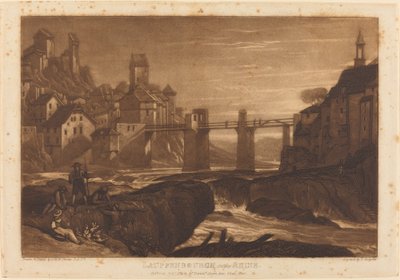 Lauffenbourgh aan de Rijn, gepubliceerd 1811 door Joseph Mallord William Turner