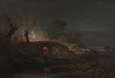 Kalkoven in Coalbrookdale, ca. 1797 door Joseph Mallord William Turner