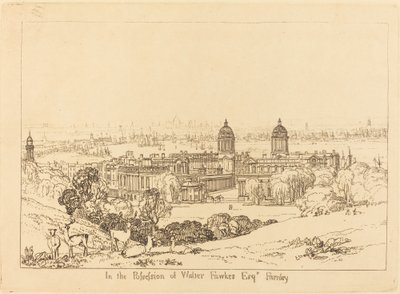 Londen vanuit Greenwich, gepubliceerd 1811 door Joseph Mallord William Turner