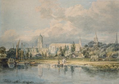 Zuidaanzicht van Christ Church enz. vanuit de Weiden, 1798-1799 door Joseph Mallord William Turner