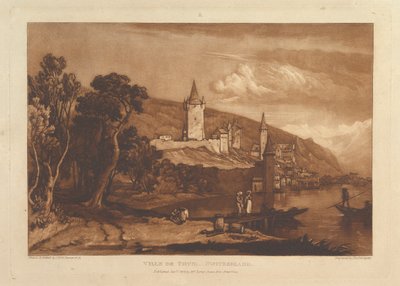 Ville de Thun, Zwitserland Liber Studiorum, deel XII, plaat 59, 1 januari 1816 door Joseph Mallord William Turner