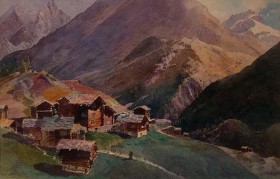 Zermatt vanaf Platten door J.M. Donne