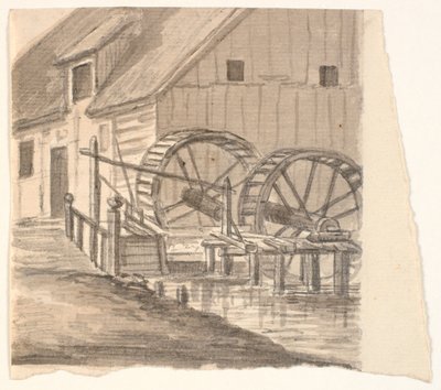 Molenrad en deel van molen door J.P. Møller