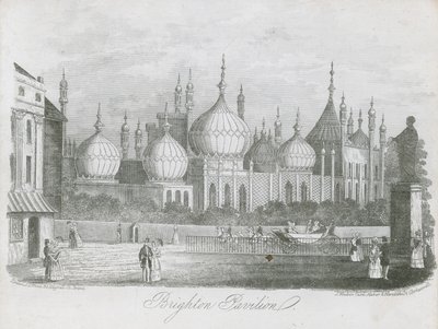 Algemeen uitzicht op het Brighton Pavilion door J.T. Wood