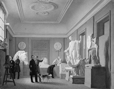 Thorvaldsens Studio in de Koninklijke Academie voor Schone Kunsten, Kopenhagen door J.V. Gertner