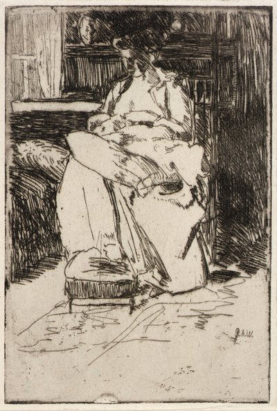 Moeder en kind nr. 1 door J. Alden Weir