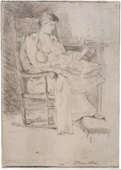 Moeder en kind nr. 2 door J. Alden Weir