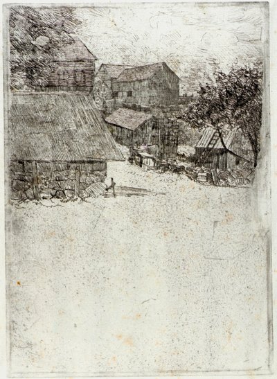 Naburige boerderij door J. Alden Weir