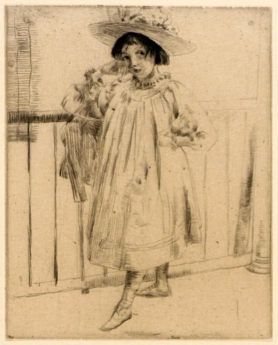 Op de veranda door J. Alden Weir