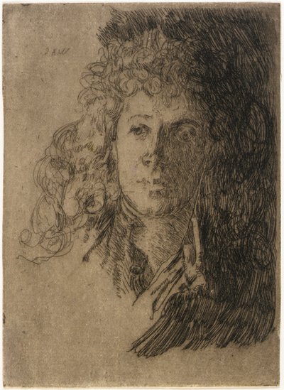 Portret van een meisje door J. Alden Weir