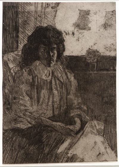 Schets bij het raam nr. 2 door J. Alden Weir