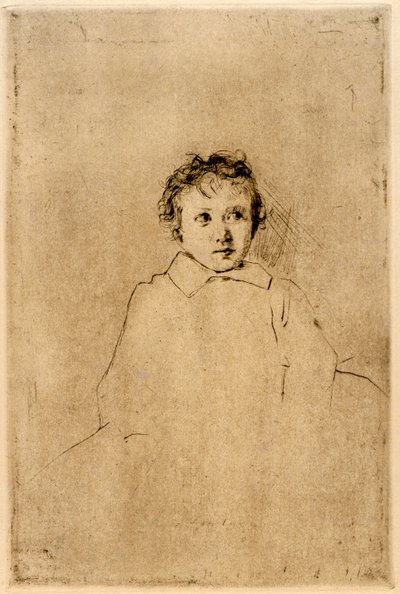 Schets van een kind door J. Alden Weir