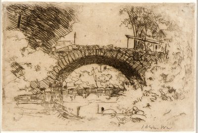 De stenen brug door J. Alden Weir