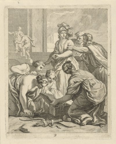 Achilles en de dochters van Lycomedes door J. Alexander Janssens