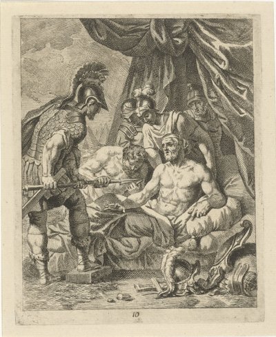 Achilles geneest Telephos door J. Alexander Janssens