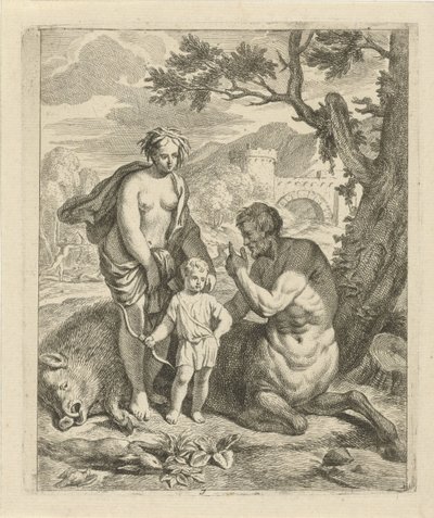 Achilles onderwezen door Chiron door J. Alexander Janssens