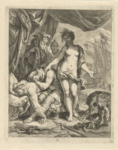 Achilles treurt om de dood van Patroclus (Scènes uit het leven van Achilles / Vitam et mortem achilli) door J. Alexander Janssens