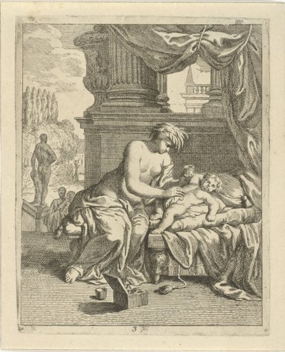Thetis smeert Achilles in met ambrosia door J. Alexander Janssens