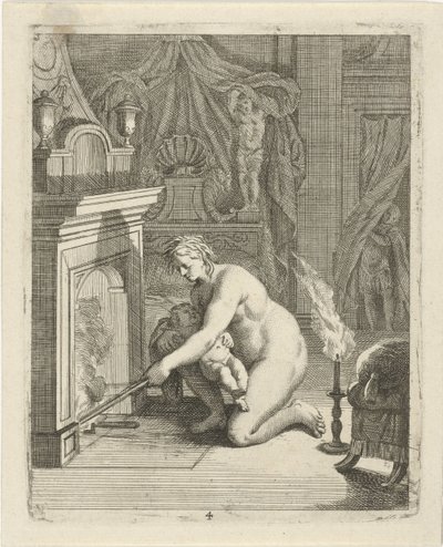 Thetis stopt Achilles in het vuur Scènes uit het leven van Achilles (serie) Vitam et mortem achilli (serie) door J. Alexander Janssens