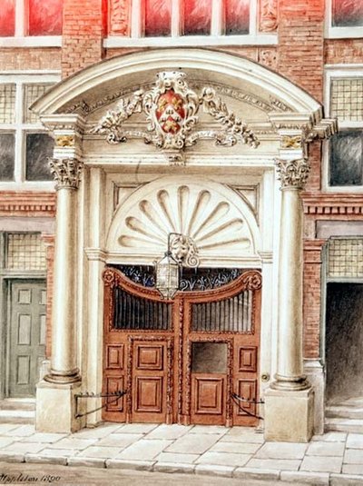 Poort naar Brewers Hall in Addle Street, City of London door J. Appleton