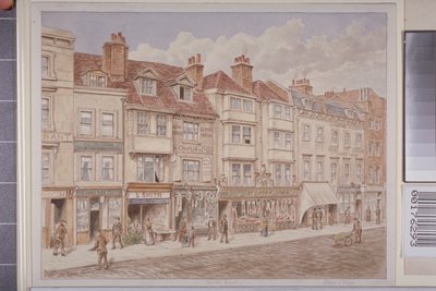 Uitzicht op nr. 140-156 aan de westkant van Borough High Street, 1888 door J. Appleton