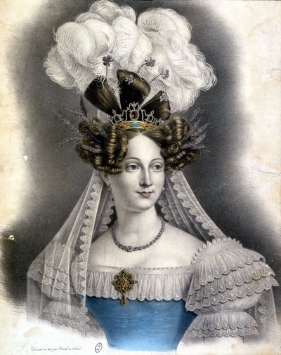 Portret van de Hertogin van Angouleme (Marie Therese of Madame Royale) door J. B. (after) Pointel du Portail