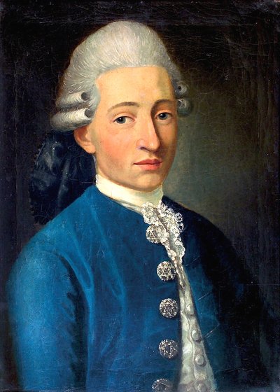 Portret van een Jonge Man Wolfgang Amadeus Mozart door J. B. Delahaye