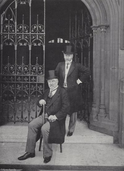 Sir Edward Reed, K.C.B., en Mr. E. T. Reed door J. Benjamin Stone