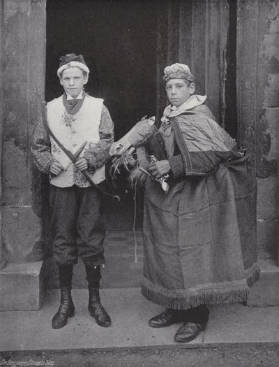 De Hoorn Dans, Abbots Bromley, de Nar en Robin Hood door J. Benjamin Stone