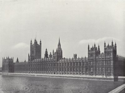 Het Paleis van Westminster door J. Benjamin Stone