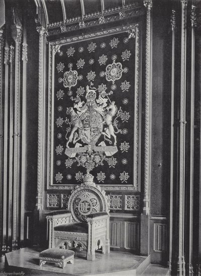 De Koninklijke Zetel in de Kleedkamer van de Koning door J. Benjamin Stone