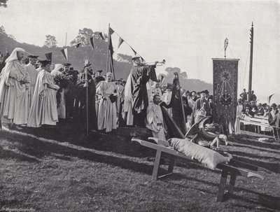 De Welsh Eisteddfod, opening van de Gorsedd door J. Benjamin Stone