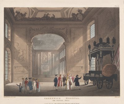 Greenwich Hospital, De Geschilderde Hal, 1 januari 1810 door J. Bluck