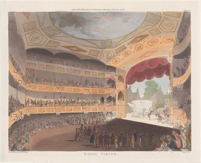 Koninklijk Circus, 1 mei 1809 door J. Bluck
