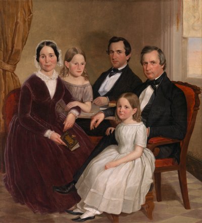 William Jervis Hough en familie, ca. 1852-1853 door J. Brayton Wilcox