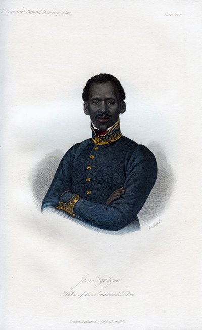 Jan Tzatzoe, Kafir van de Amakosah stam, 1848 door J. Bull