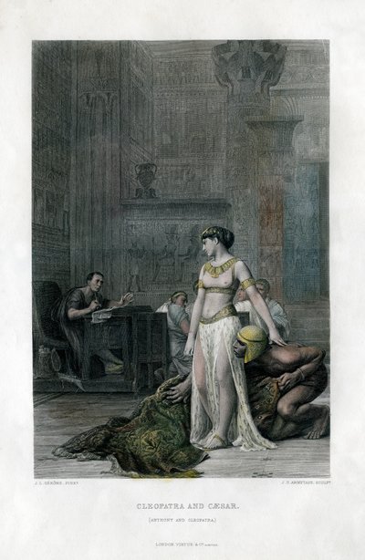 Cleopatra en Caesar Anthony en Cleopatra, 19e eeuw door J. C. Armytage