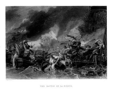 De Slag bij La Hogue, 1692, 1860 door J. C. Armytage